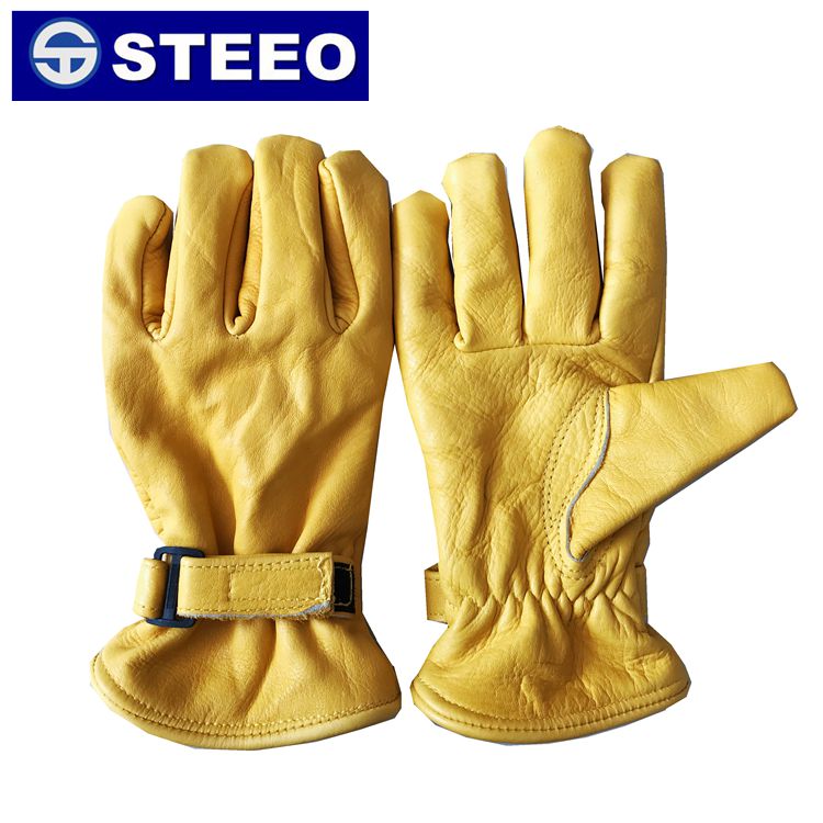 2 x paires de skytec jaune fluo porter des gants de travail Nitrile enduits Palm et knuckles
